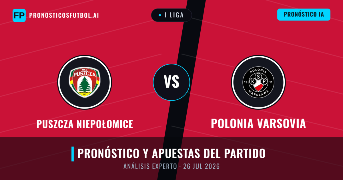 Puszcza Niepołomice vs Polonia Varsovia — pronóstico y previa del partido