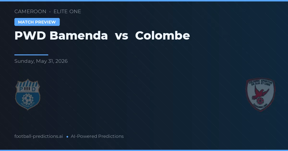 PWD Bamenda vs Colombe — pronóstico y previa del partido