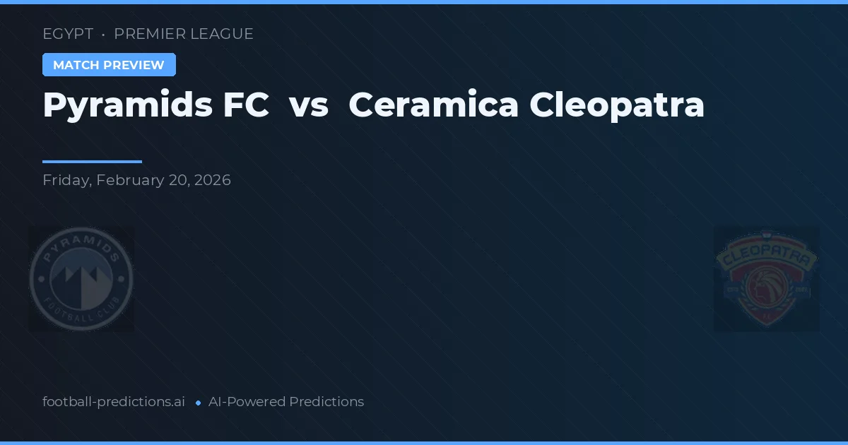 Pyramids FC vs Cerámica Cleopatra — pronóstico y previa del partido