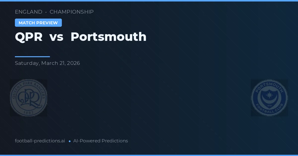 QPR vs Portsmouth — pronóstico y previa del partido