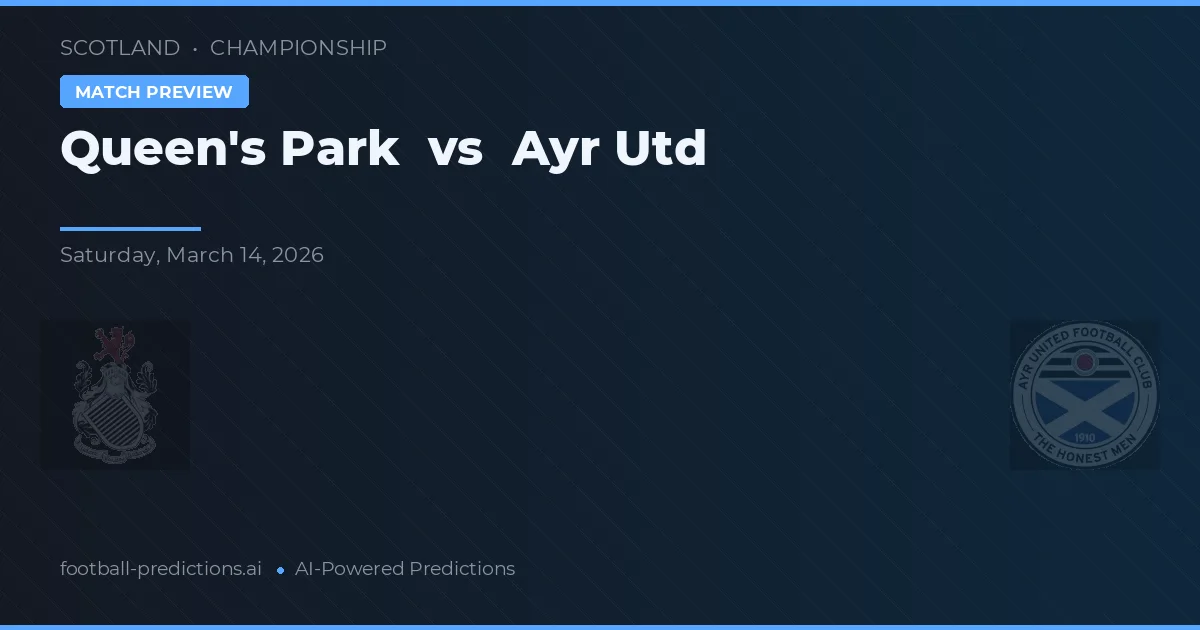 Queen's Park vs Ayr United — pronóstico y previa del partido