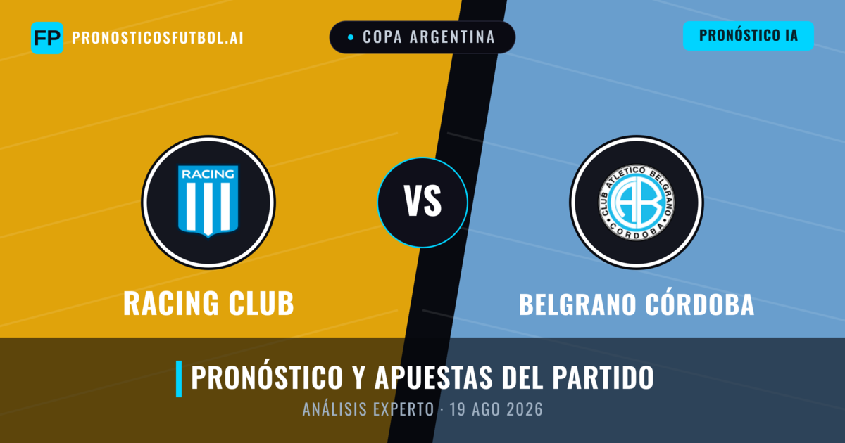 Racing Club vs Belgrano Córdoba — pronóstico y previa del partido