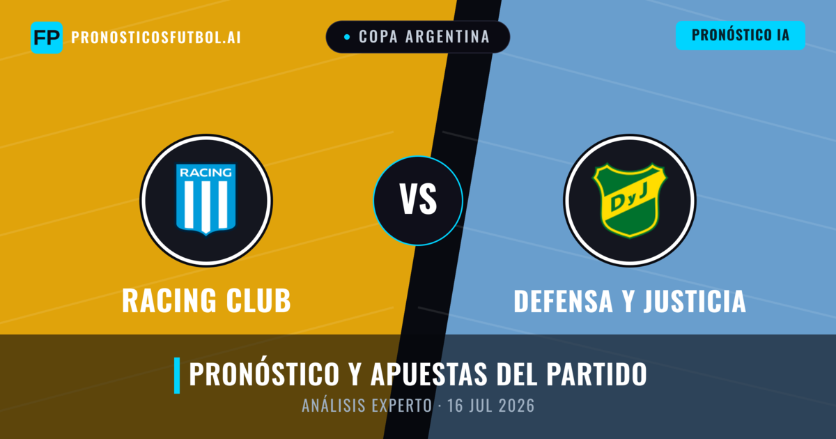 Racing Club vs Defensa y Justicia — pronóstico y previa del partido
