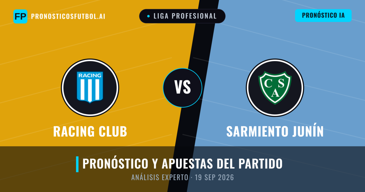 Racing Club vs Sarmiento Junín — pronóstico y previa del partido