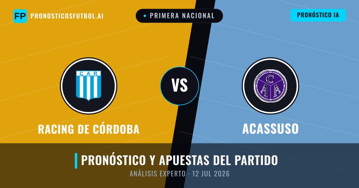 Racing de Córdoba vs Acassuso — pronóstico y previa del partido
