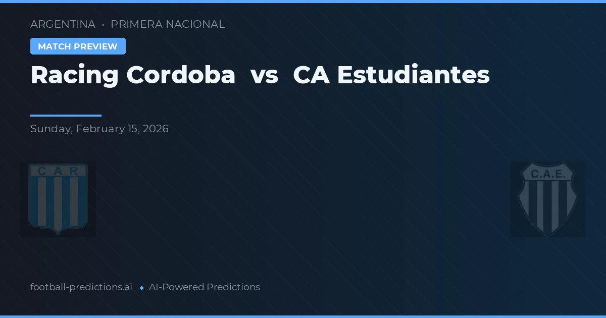 Racing de Córdoba vs Estudiantes de La Plata — pronóstico y previa del partido