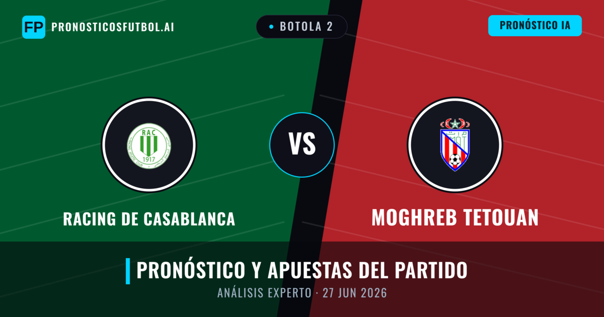 Racing de Casablanca vs Moghreb Tetouan — pronóstico y previa del partido