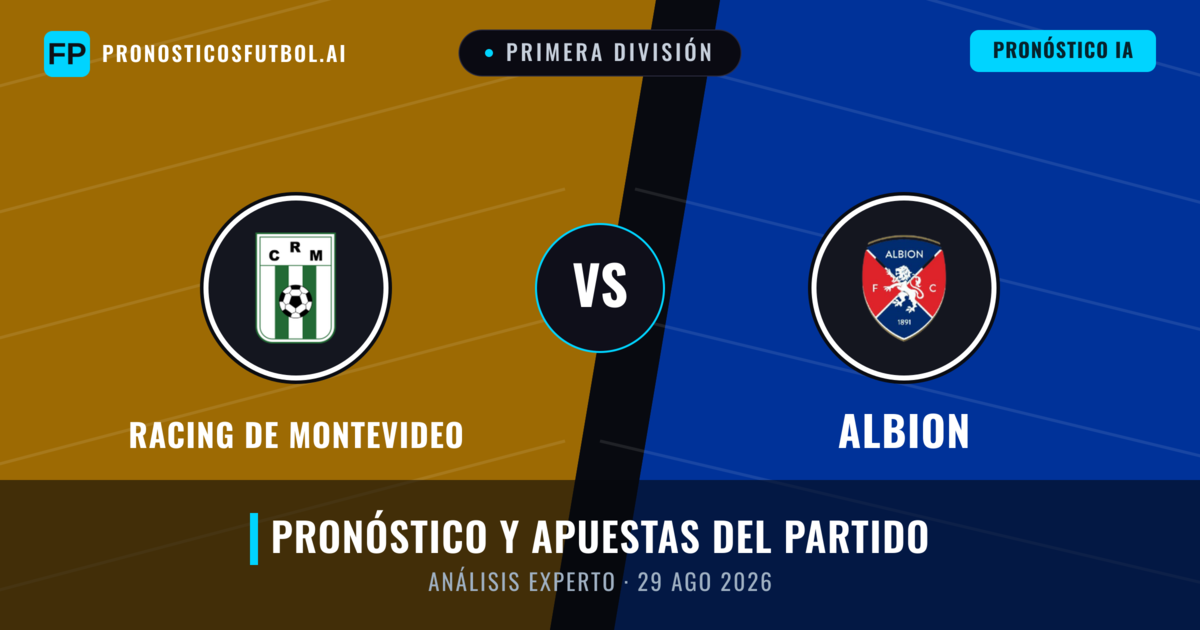 Racing de Montevideo vs Albion — pronóstico y previa del partido