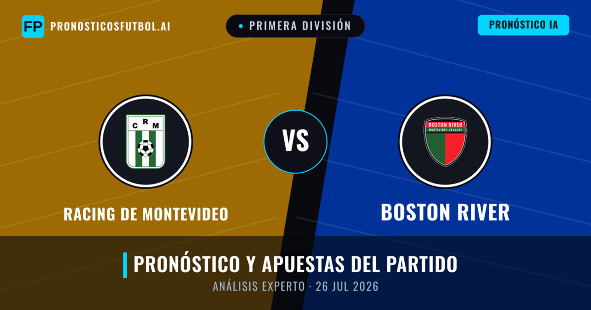 Racing de Montevideo vs Boston River — pronóstico y previa del partido