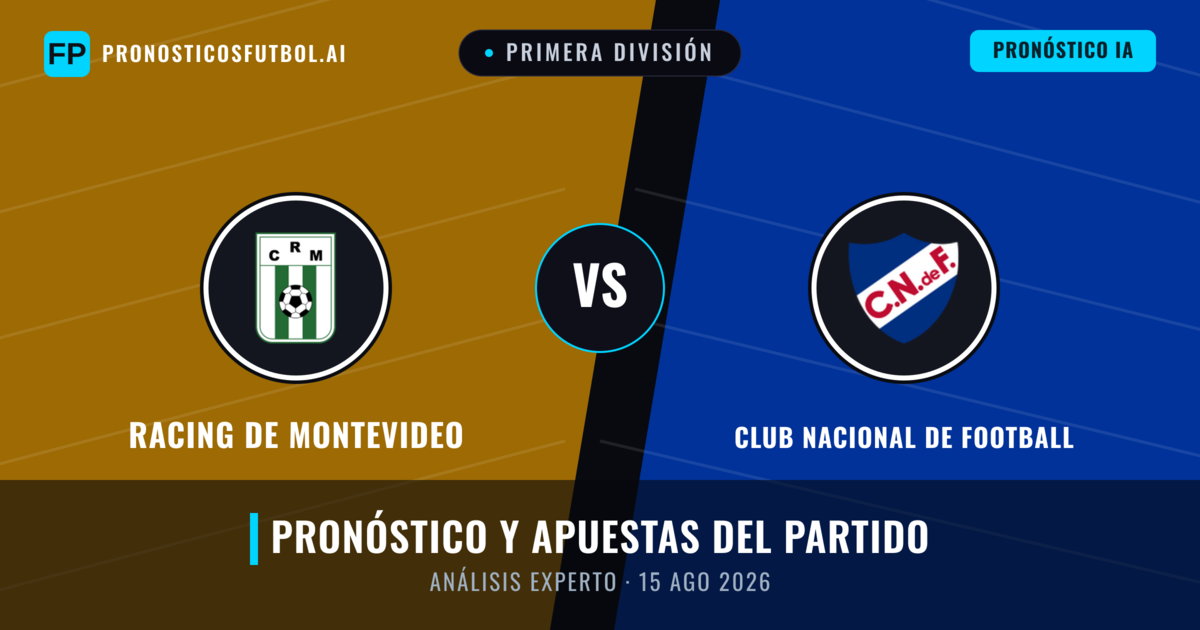 Racing de Montevideo vs Club Nacional de Football — pronóstico y previa del partido