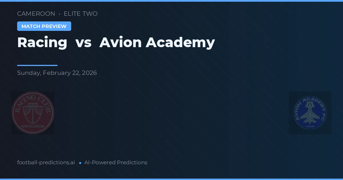 Racing vs Académie d'Avion — pronóstico y previa del partido