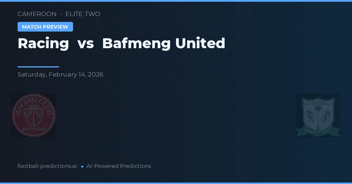 Racing vs Bafmeng United — pronóstico y previa del partido