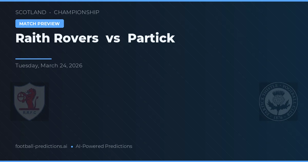 Raith Rovers vs Partick — pronóstico y previa del partido