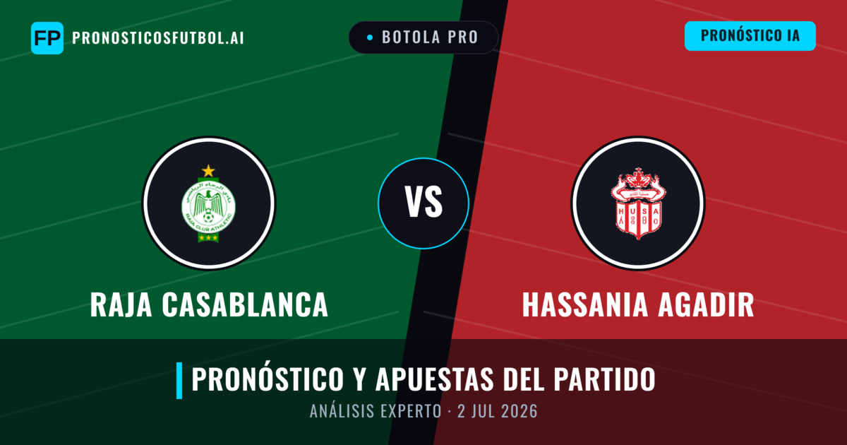 Raja Casablanca vs Hassania Agadir — pronóstico y previa del partido