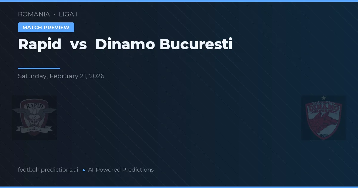 Rapid vs Dinamo Bucarest — pronóstico y previa del partido