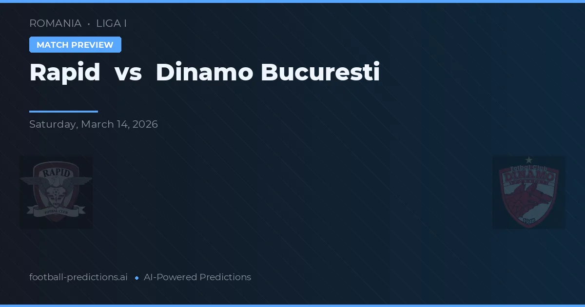 Rapid vs Dinamo Bucarest — pronóstico y previa del partido