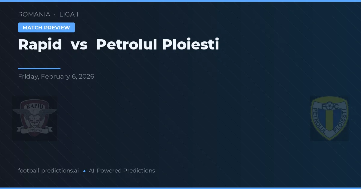 Rapid vs Petrolul Ploiești — pronóstico y previa del partido
