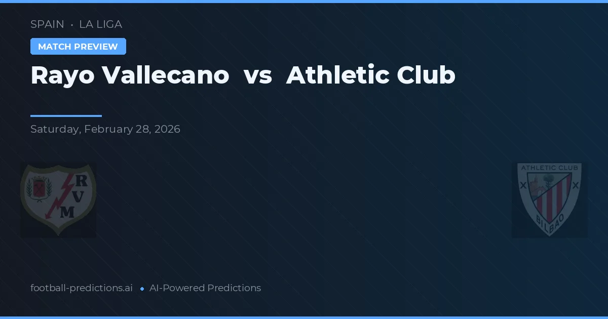 Rayo Vallecano vs Athletic Club — pronóstico y previa del partido