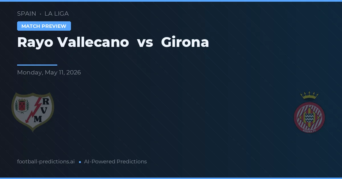 Rayo Vallecano vs Girona — pronóstico y previa del partido