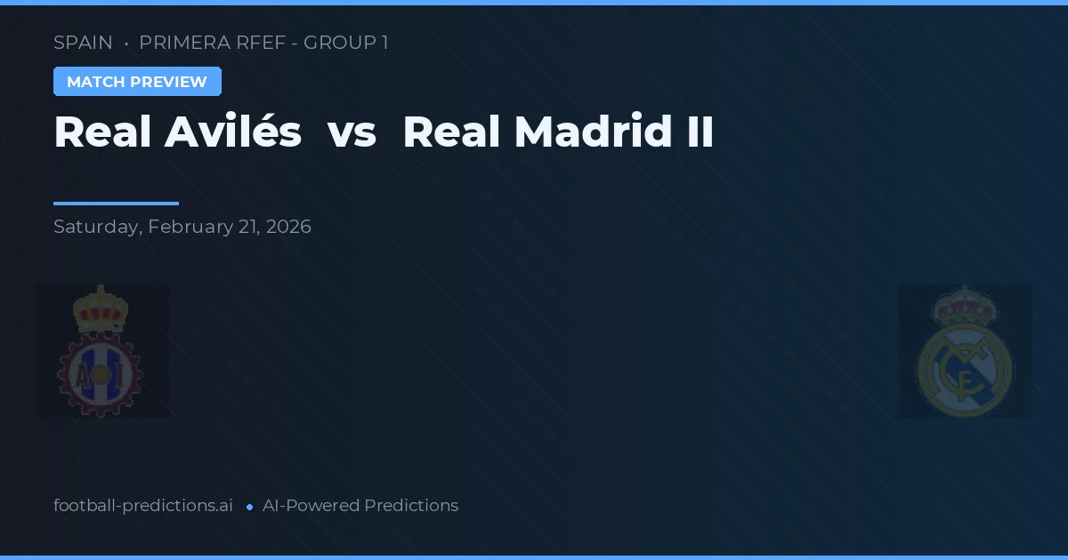 Real Avilés vs Real Madrid B — pronóstico y previa del partido