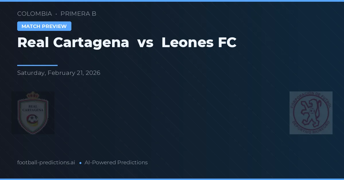 Real Cartagena vs Leones FC — pronóstico y previa del partido