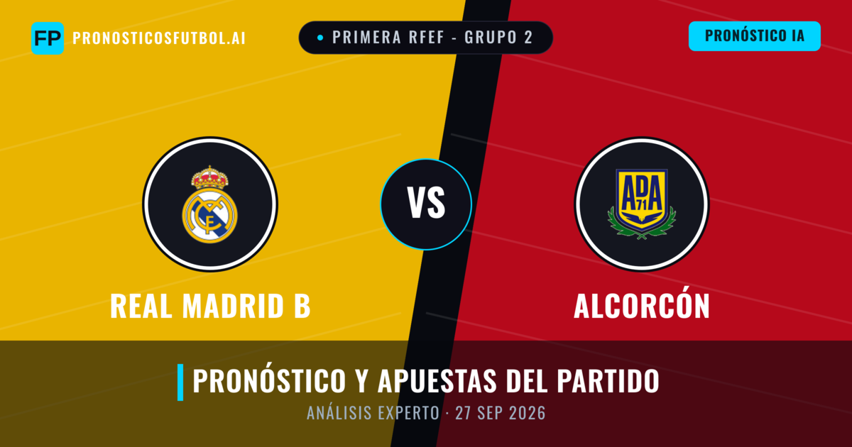 Real Madrid B vs Alcorcón — pronóstico y previa del partido