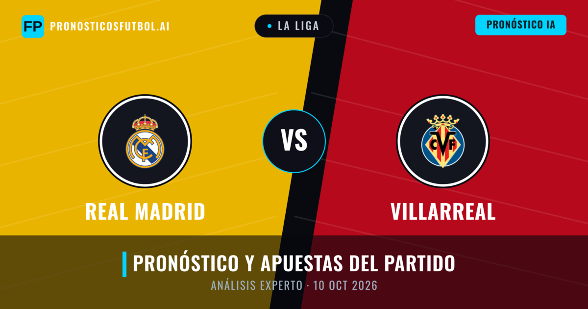 Real Madrid vs Villarreal — pronóstico y previa del partido
