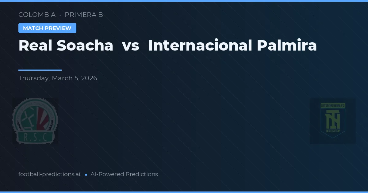Real Soacha vs Internacional Palmira — pronóstico y previa del partido