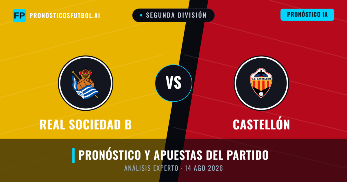 Real Sociedad B vs Castellón — pronóstico y previa del partido