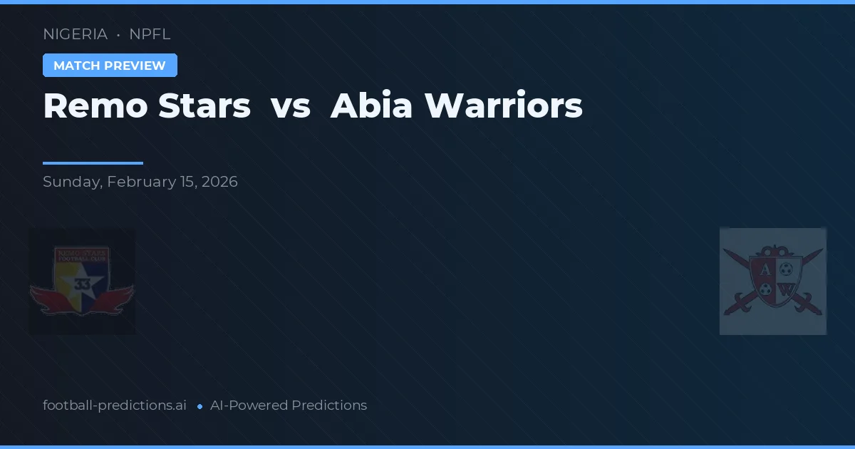 Remo Stars vs Abia Warriors — pronóstico y previa del partido