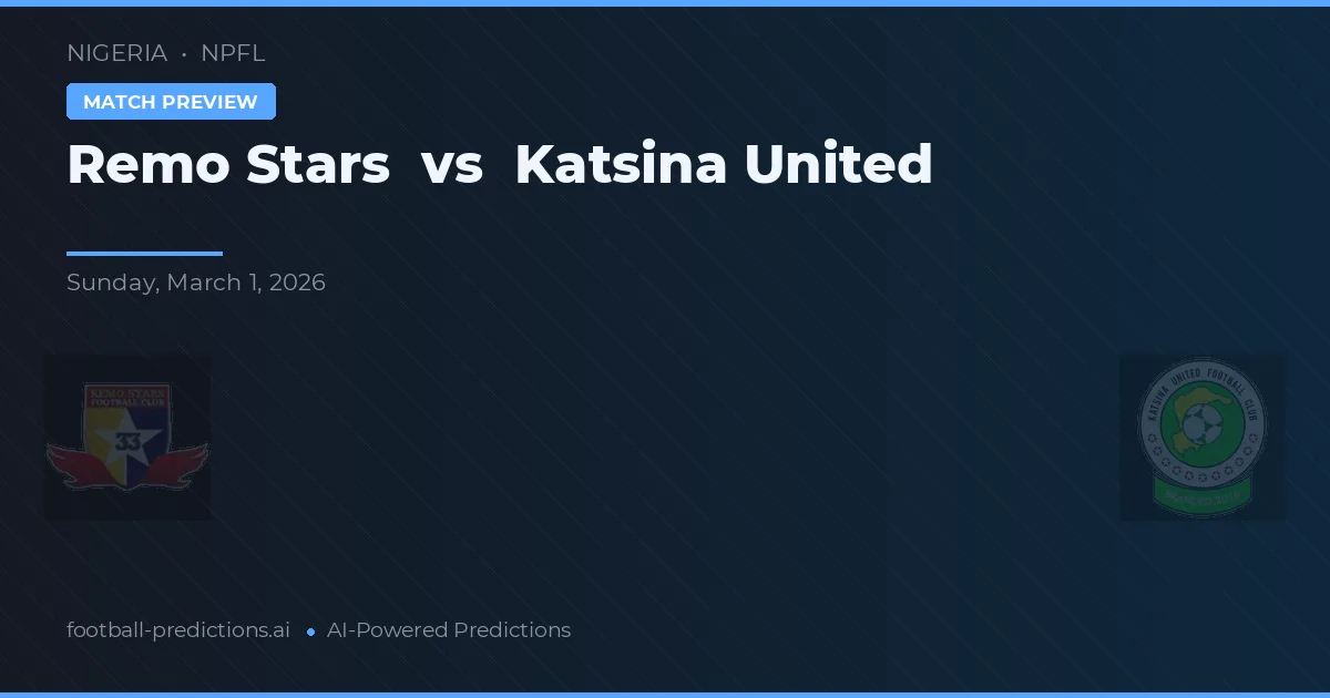 Remo Stars vs Katsina United — pronóstico y previa del partido