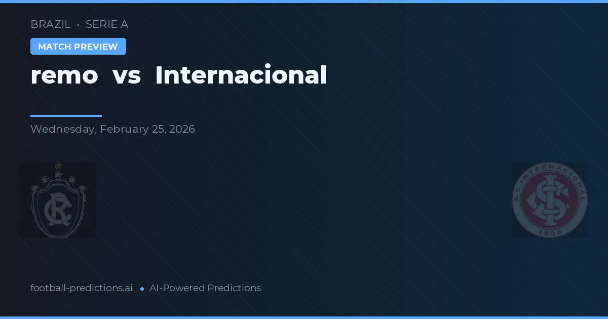 Remo vs Internacional — pronóstico y previa del partido