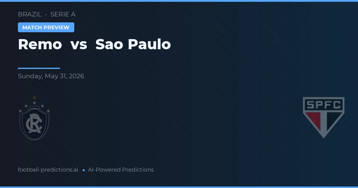 Remo vs São Paulo — pronóstico y previa del partido