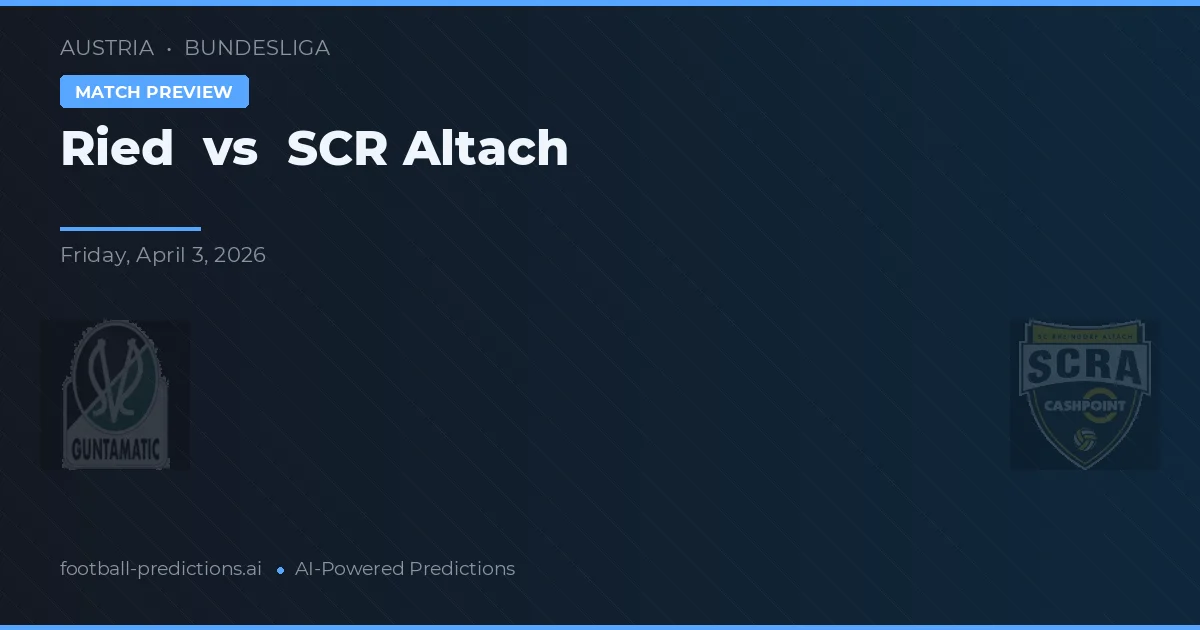 Ried vs SCR Altach — pronóstico y previa del partido