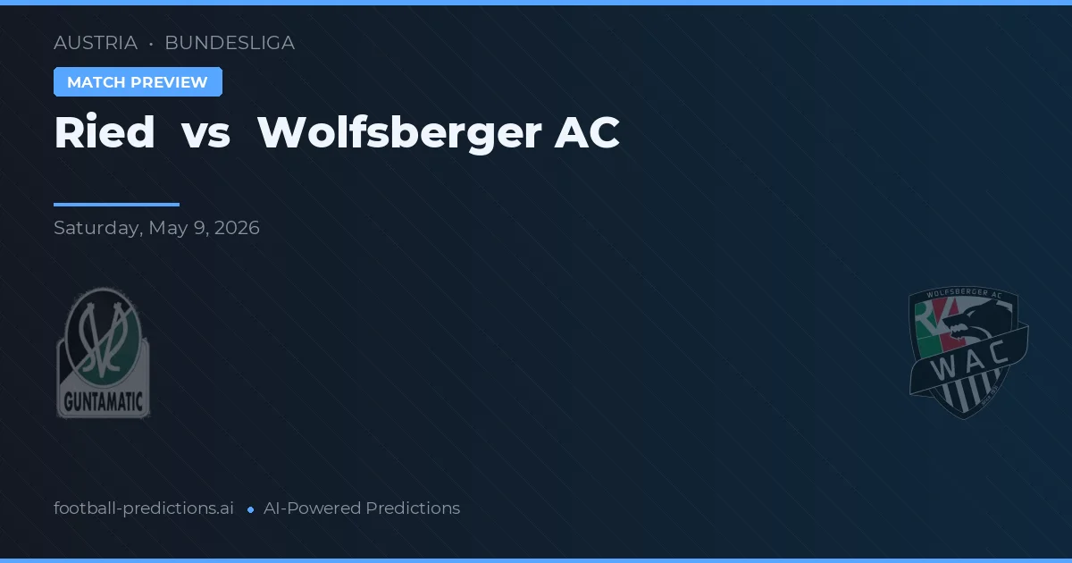Ried vs Wolfsberger AC — pronóstico y previa del partido
