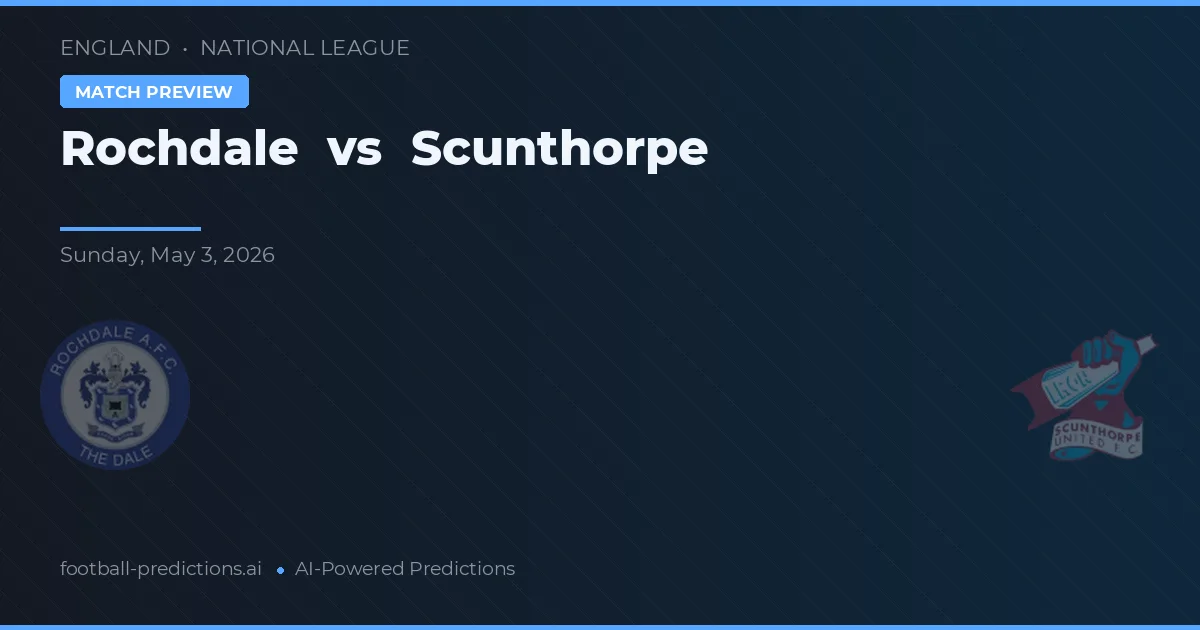 Rochdale vs Scunthorpe — pronóstico y previa del partido