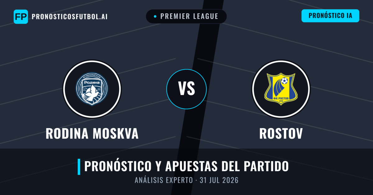 Rodina Moskva vs Rostov — pronóstico y previa del partido
