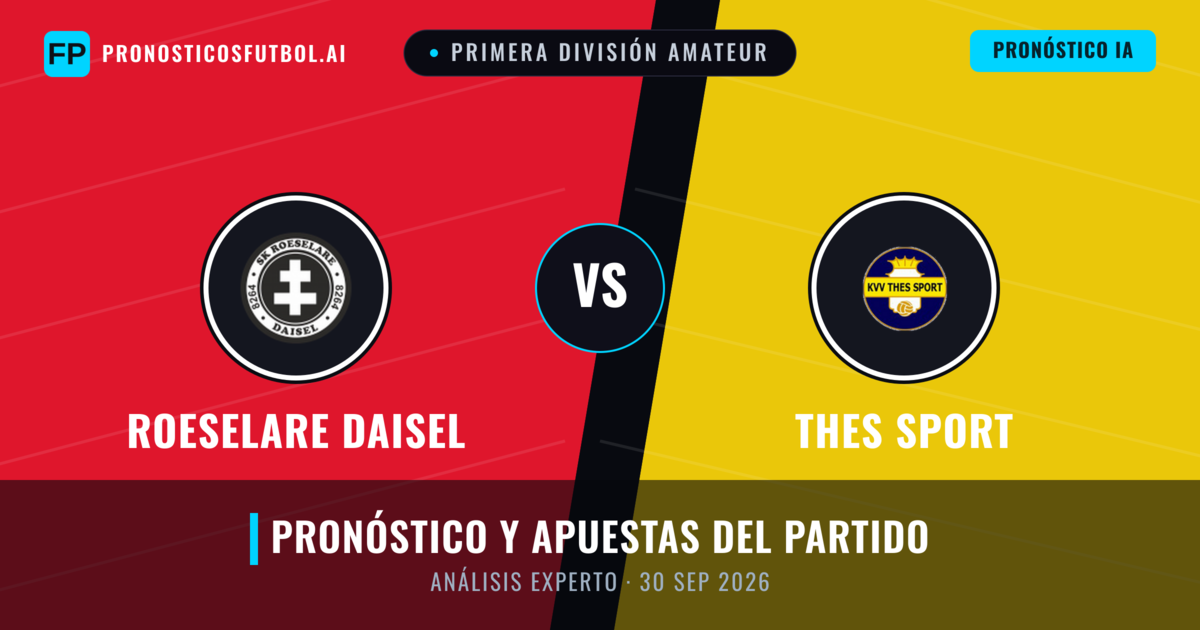 Roeselare Daisel vs Thes Sport — pronóstico y previa del partido