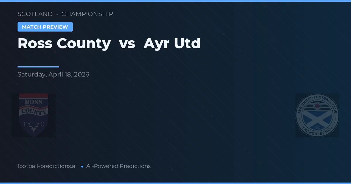 Ross County vs Ayr United — pronóstico y previa del partido