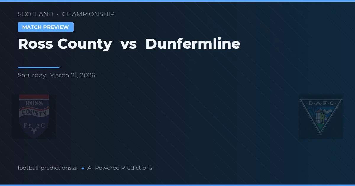 Ross County vs Dunfermline Athletic — pronóstico y previa del partido