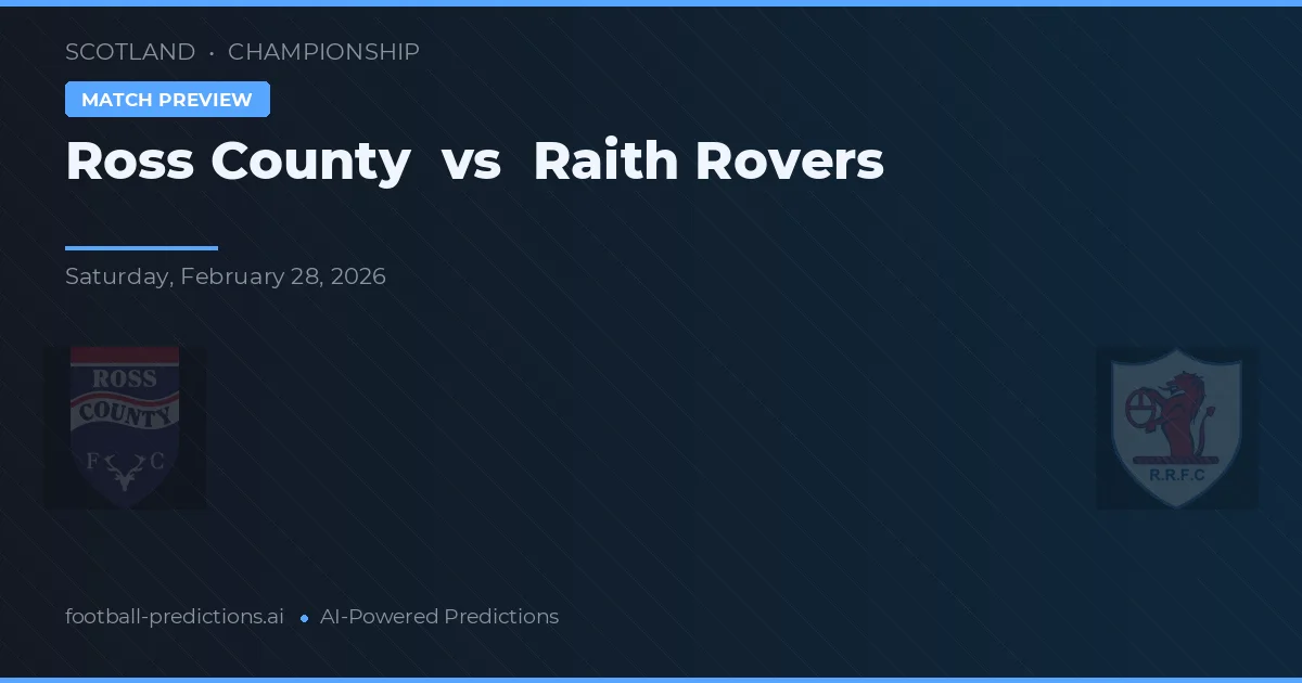Ross County vs Raith Rovers — pronóstico y previa del partido