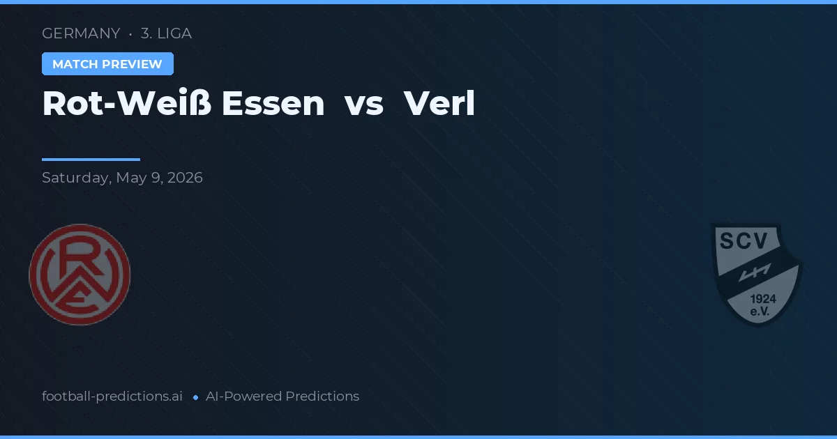 Rot-Weiß Essen vs Verl — pronóstico y previa del partido