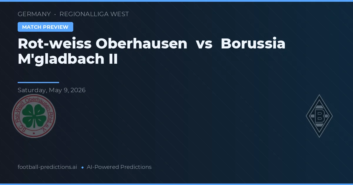 Rot-Weiß Oberhausen vs Borussia M'gladbach II — pronóstico y previa del partido