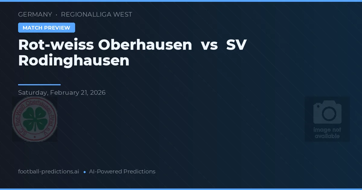 Rot-Weiß Oberhausen vs SV Rodinghausen — pronóstico y previa del partido