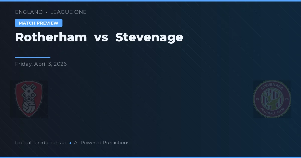 Rotherham vs Stevenage — pronóstico y previa del partido