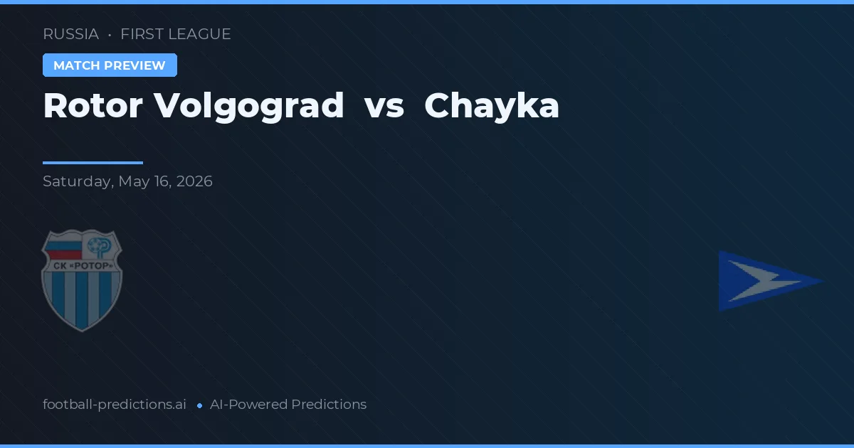 Rotor Volgograd vs Chayka — pronóstico y previa del partido