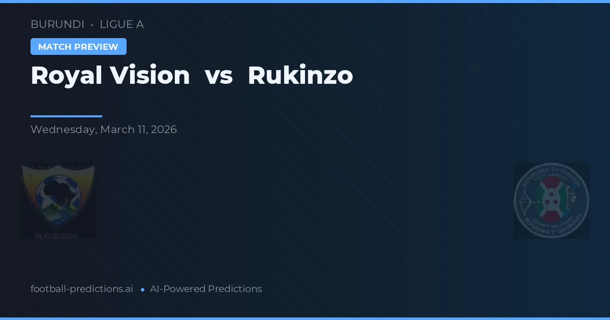 Royal Vision vs Rukinzo — pronóstico y previa del partido