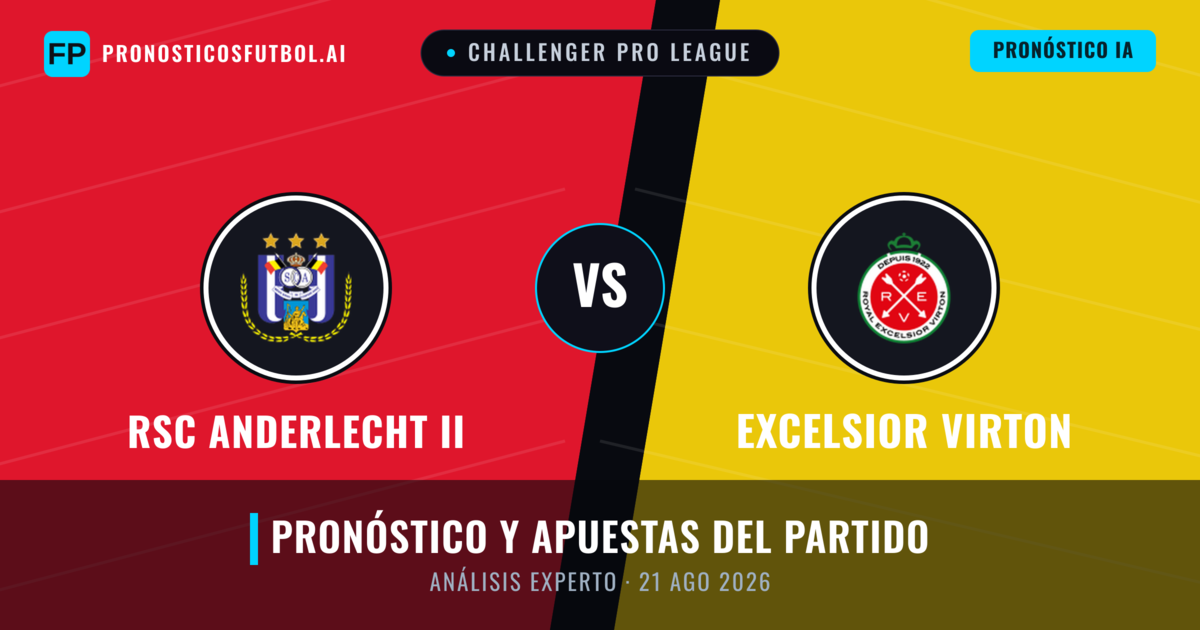 RSC Anderlecht II vs Excelsior Virton — pronóstico y previa del partido