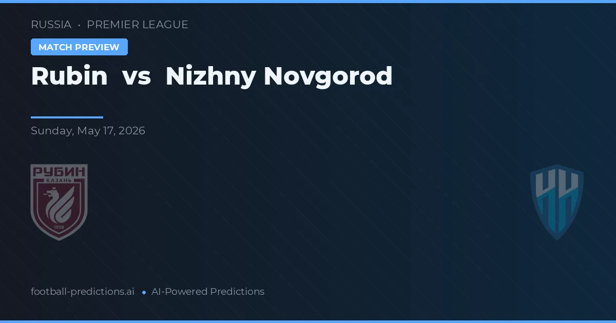 Rubin vs Nizhny Novgorod — pronóstico y previa del partido