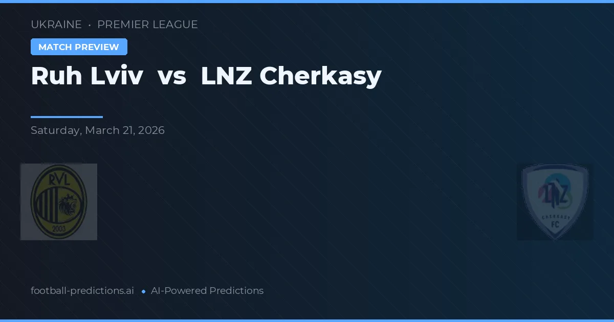 Ruh Lviv vs LNZ Cherkasy — pronóstico y previa del partido